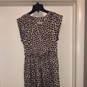 Ann Taylor LOFT maroon and black printed dress